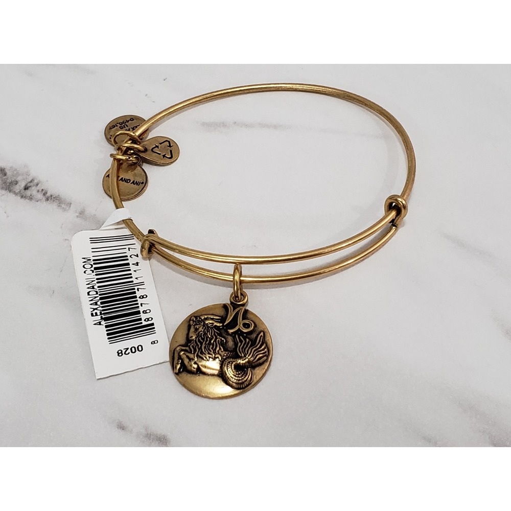 NEW Alex and Ani Capricorn II Zodiac Charm Bracelet ROSE Gold Toned Adjustable